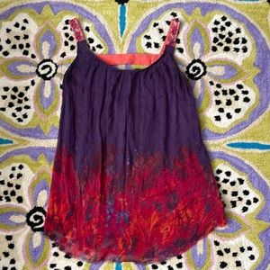 Free People multi colored sleeveless top. Size M